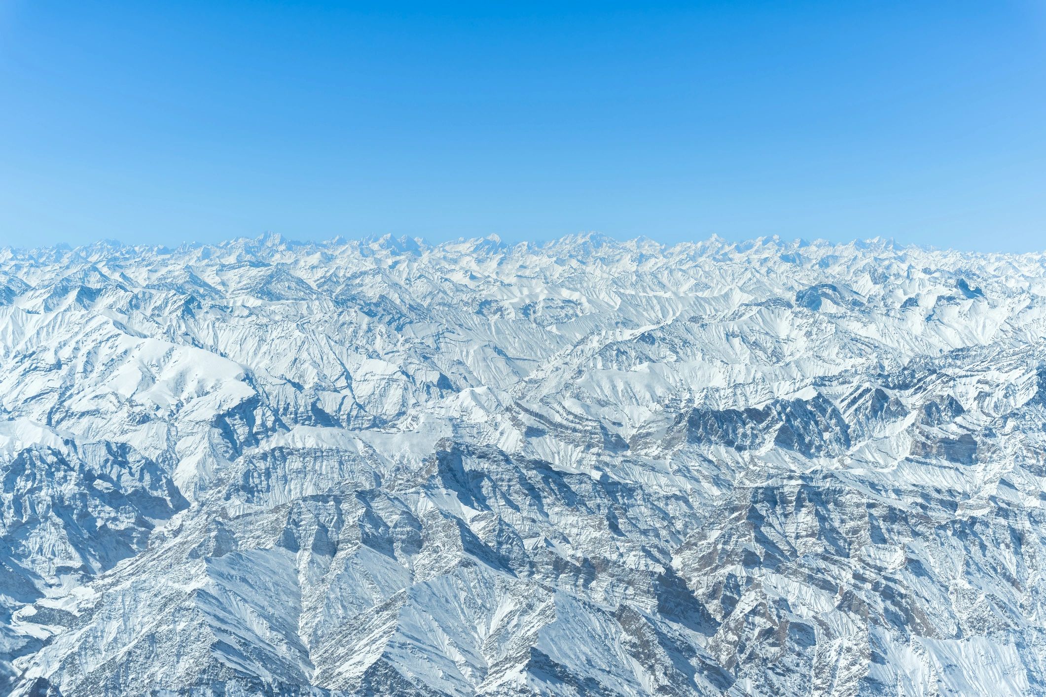 Snow covered Himalaya mountain range